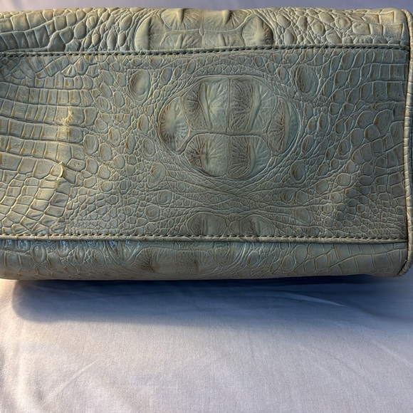 Anne Klein Gray Crocodile-Embossed Satchel Handbag Vintage Style - Picture 3 of 8